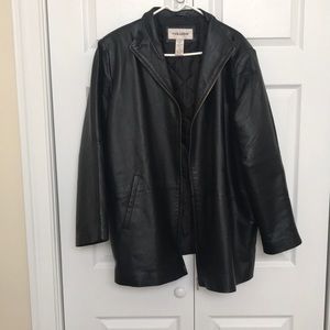 Veranesi Black Leather Jacket.  Size 20W